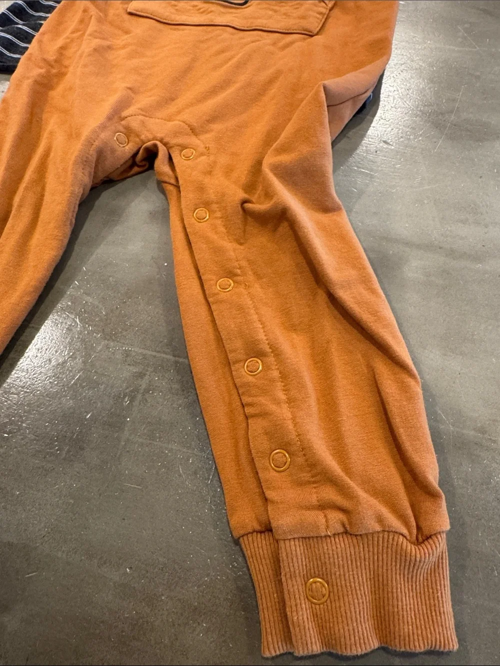 Play by Little Sleepies Kids Orange Bear Pocket Overalls
